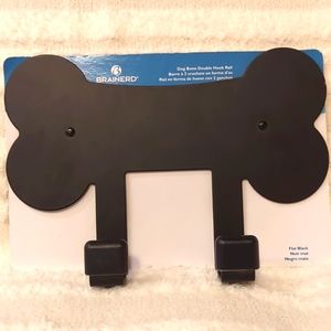 BIG BONE METAL DOUBLE HOOK RAIL FOR PET COLLARS, LEASHES AND ACCESSORIES NWOT
